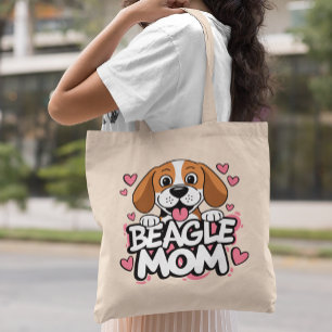 Cute Beagle Mamma Hund älskare ger Tecknad Beagles Tygkasse