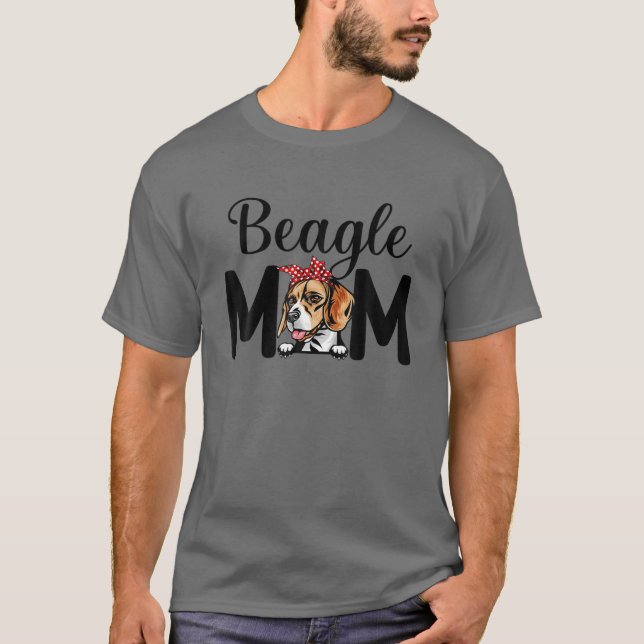 Cute Beagle Mamma Mors dag Hund Mamma T Shirt (Framsida)