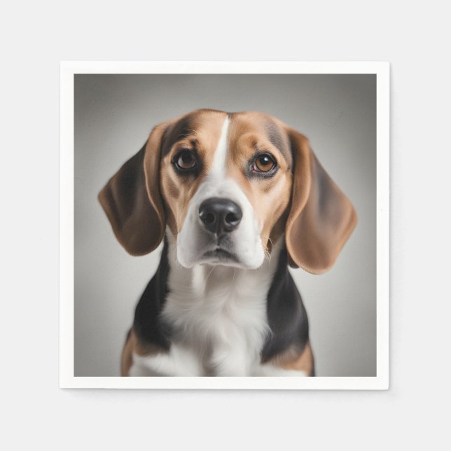 Cute Beagle Pappersservett (Framsidan)