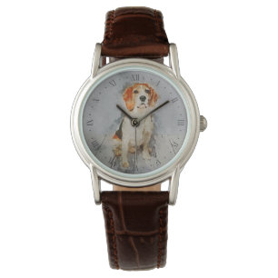 Cute Beagle Porträtt Armbandsur
