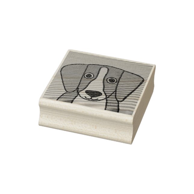 Cute Beagle Rubber Frimärke Stämpel (Stämpel)