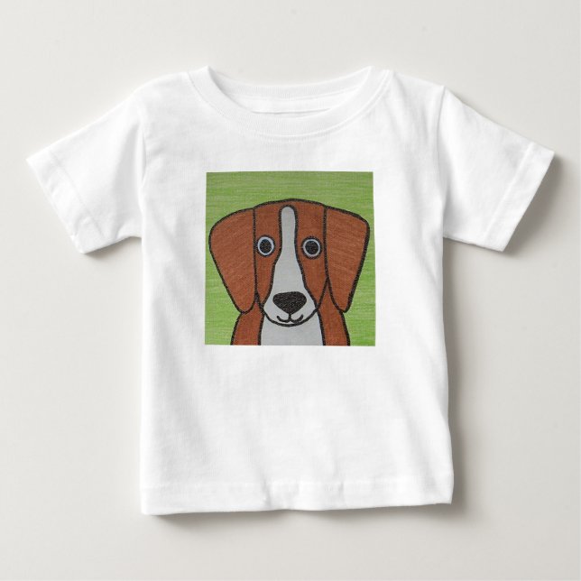 ?Cute Beagle Småbarn/Baby T-Shirt (Framsida)