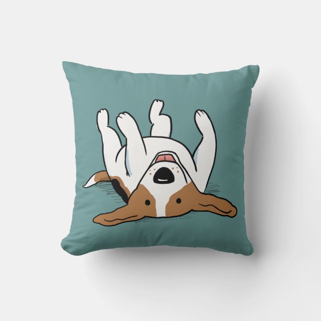 Cute Beagle Tecknad hund Animal Lover Kudde (Framsida)