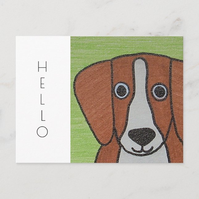 Cute Beagle-vykort Vykort (Framsida)