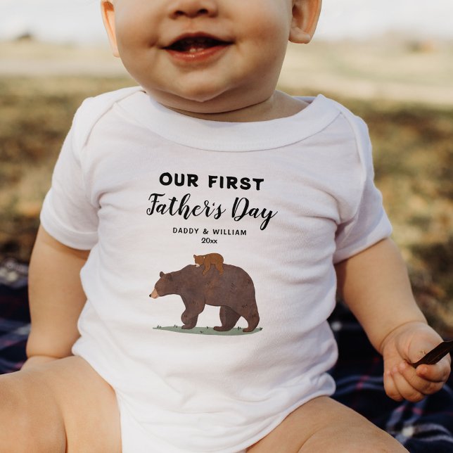 Cute Bear 1:a Fars dag-Personligen T Shirt (Skapare uppladdad)