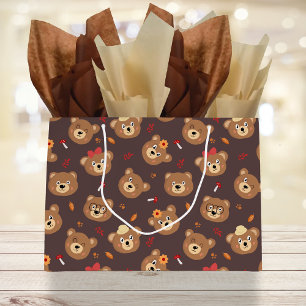 Cute Bear Ansikte Kids Mönster