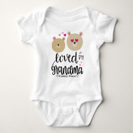 Cute Bear Ansikte - Loved by Grandma T Shirt