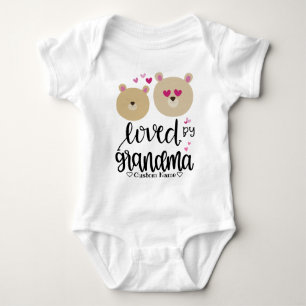 Cute Bear Ansikte - Loved by Grandma T Shirt