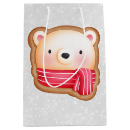 Cute Bear Ansikte Red Scarf & Rosy Cheeks