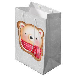 Cute Bear Ansikte Red Scarf & Rosy Cheeks
