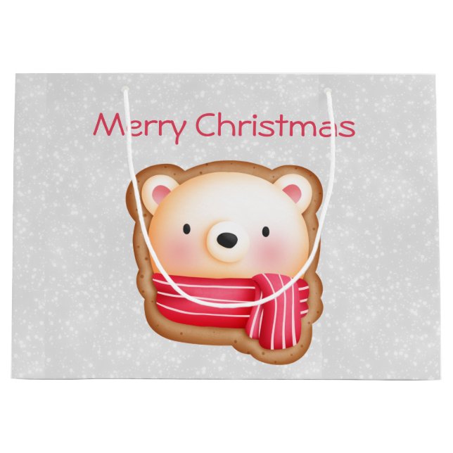 Cute Bear Ansikte Red Scarf & Rosy Cheeks jul (Framsidan)