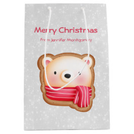 Cute Bear Ansikte Red Scarf & Rosy Cheeks jul