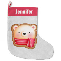 Cute Bear Ansikte Red Scarf & Rosy Cheeks jul