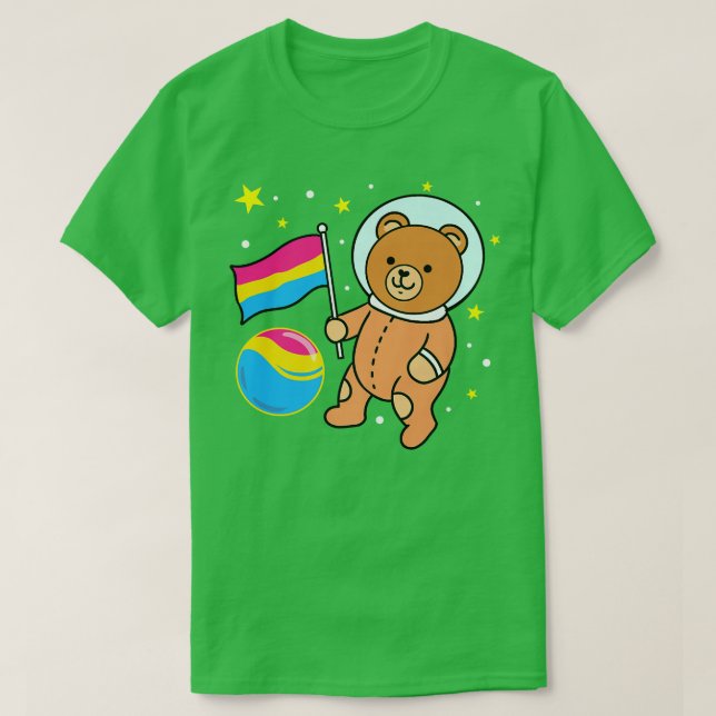 Cute Bear Astronaut Pan Pride Premium538  T Shirt (Design framsida)