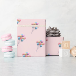 Cute Bear & Balloy Girl Presentpapper