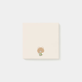 Cute Bear Barista Post-it Block