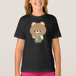 Cute Bear Barista T Shirt