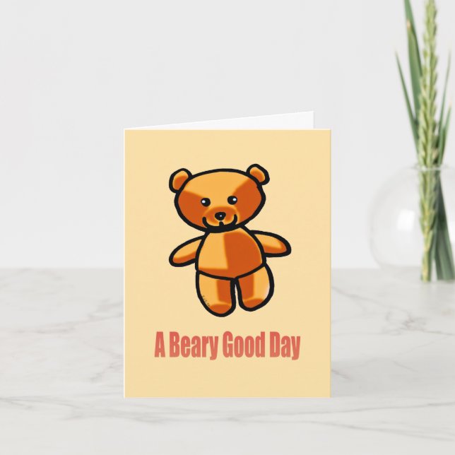 Cute Bear Birday Card - en Bra för bin Kort (Framsida)