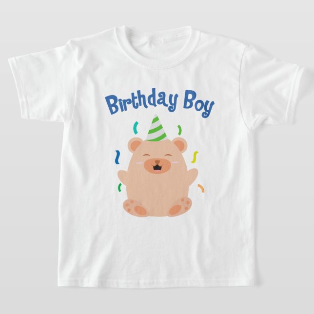 Cute Bear Birthday Boy Tröja (Laydown)