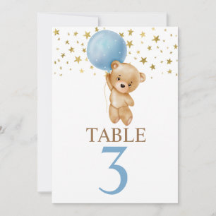 Cute Bear Boy Bord-tecken Inbjudningar
