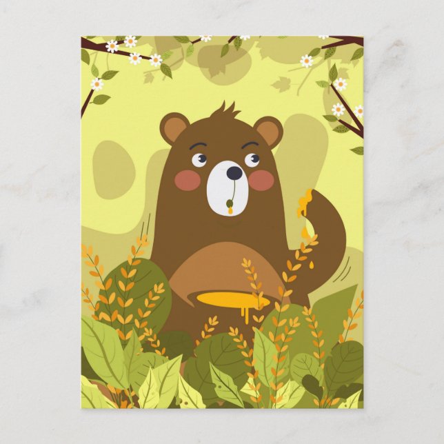 Cute Bear Calendar Vykort (Framsida)