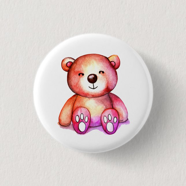 Cute Bear Coola Teddy-positiv Knapp (Framsida)