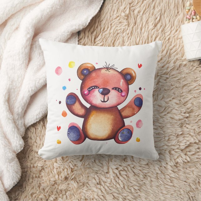 Cute Bear Coola Teddy-positiv Kudde (Filt)