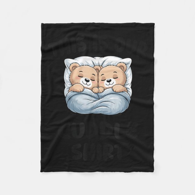 Cute Bear Couple This Is Our Cuddle  Fleecefilt (Framsidan)