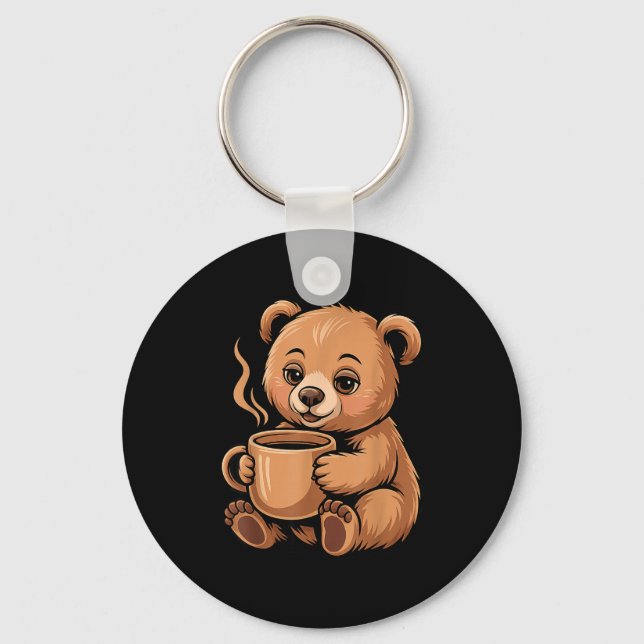 Cute Bear Design For Bear Lover And Bear  Nyckelring (Framsida)