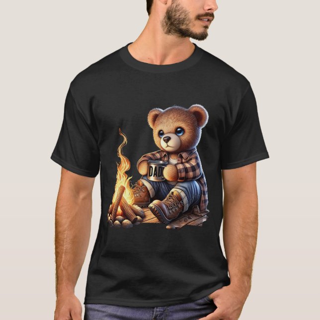 cute bear Father's Day birthday shirt T Shirt (Framsida)