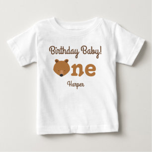 Cute Bear First Birthday Baby T-Shirt