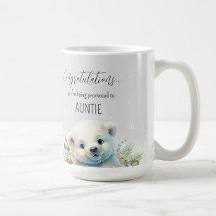 Cute Bear Gravid Reveal befordras till Auntie Kaffemugg