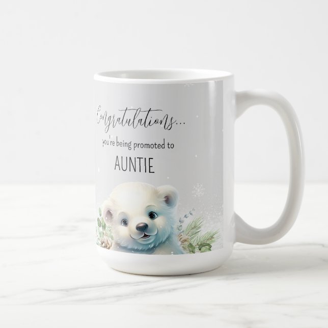 Cute Bear Gravid Reveal befordras till Auntie Kaffemugg (Höger)