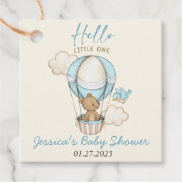 Cute Bear Hej Little One Baby Shower Gåvor Etiketter