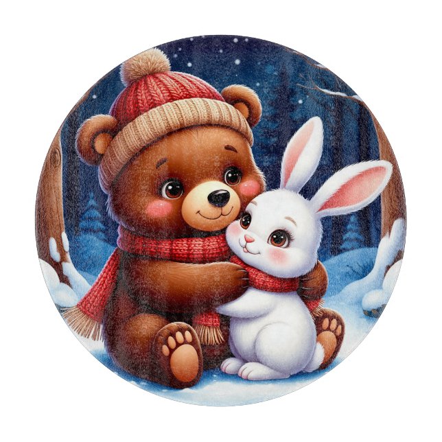 Cute Bear Holding Bunny (Framsidan)