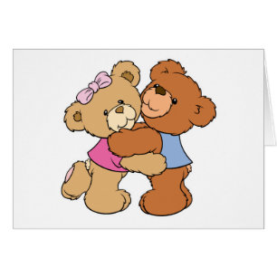 Cute Bear Hug Bears Hälsningskort