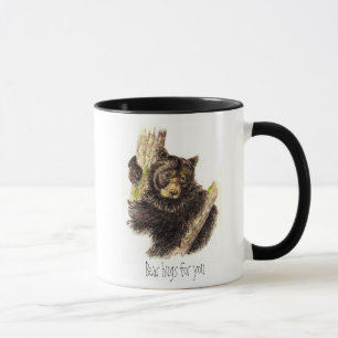 Cute, Bear Hugs åt dig, Black Bear Mugg