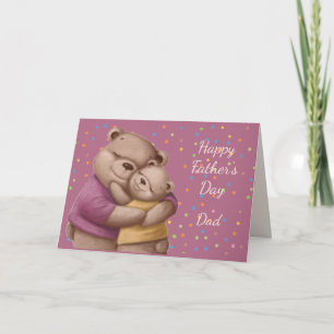 Cute Bear Hugs-kortet Fars dag Pappa Mamma Kort
