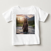 Cute Bear i bergen Baby T-Shirt