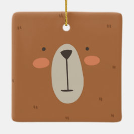 Cute Bear Kids Baby Nursery Room Julgransprydnad Keramik