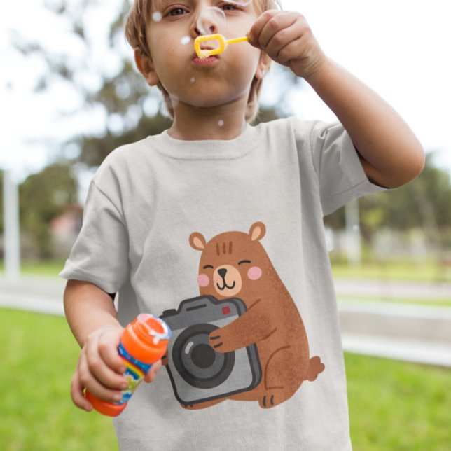 Cute Bear - Lejsare med kamera T Shirt (Skapare uppladdad)