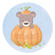 Cute Bear Little Pumpkin Baby Shower