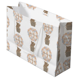 Cute Bear Luftballongs Monogram Kön Neutral