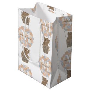 Cute Bear Luftballongs Monogram Kön Neutral