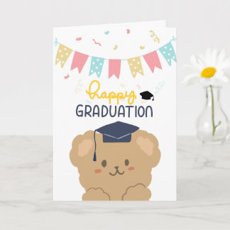 Cute Bear Lycklig Studenten-kort Kort