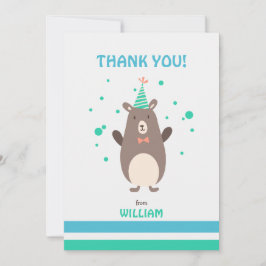 Cute Bear med Balloon Birthday Tack