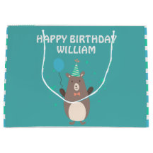 Cute Bear med Balloon Födelsedagsfest