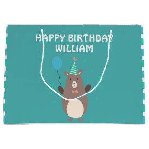 Cute Bear med Balloon Födelsedagsfest