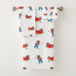 Cute Bear med Bee Mönster