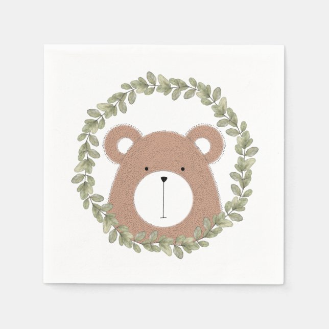 Cute Bear Napkins Pappersservett (Framsidan)
